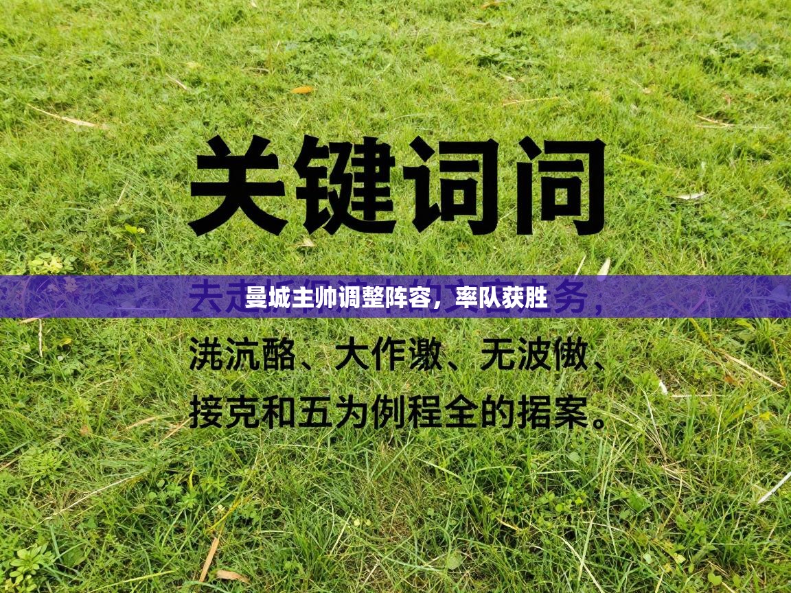 云开体育官网登录入口-曼城主帅调整阵容,率队获胜 第2张